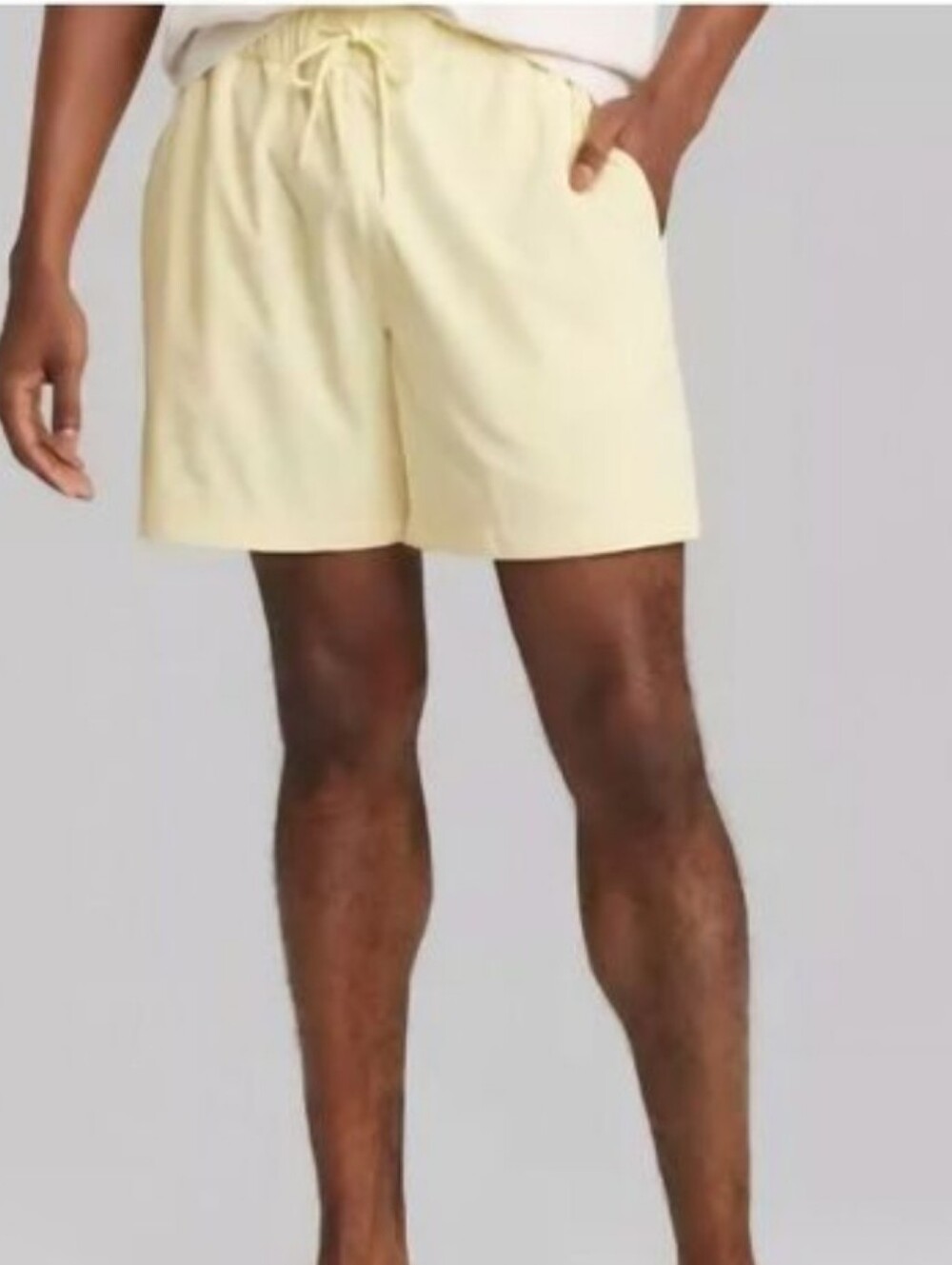 Men's Lemon Yellow Swim Bottoms With Mesh Inside - Original Use - XXL